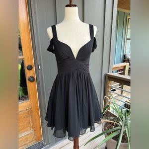 Forever Unique London Women's Black Detailed Evening Dress